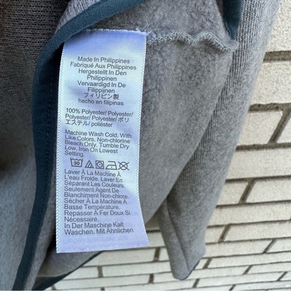 J. Crew Heather Light Gray Marled Fleece Half Zip Pullover - Picture 8 of 11